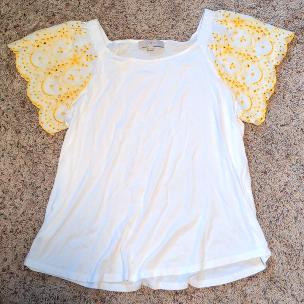 Loft Scalloped Sleeve Top